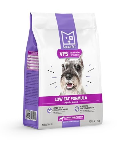 SquarePet Veterinarian Formulated Solutions Low Fat Content Lean Whitefish, Highly Digestible, Dry Dog Food 4.4lbs
