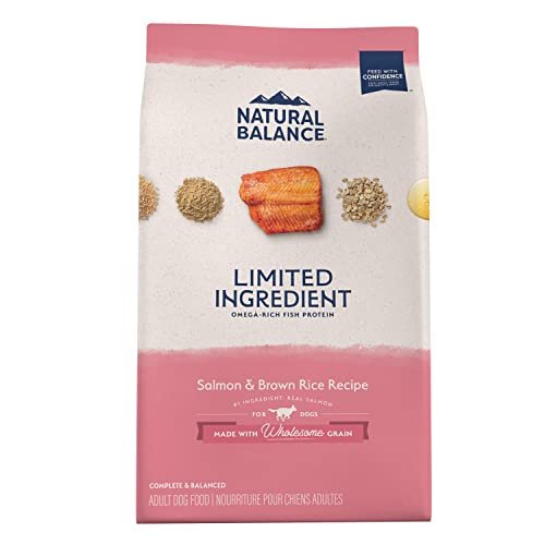 Natural Balance Limited Ingredient Adult Dry Dog Food with Healthy Grains, Salmon & Brown Rice Recipe, 24 Pound (Pack of 1)