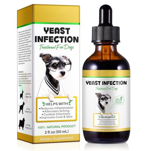 Natural Yeast Infection Treatment for Dogs, Dog Yeast Infection Treatment, Dog Allergy Relief, Itch and Immunity Relief, Improves Coat & Skin, Dog Herbal Supplement, 2 oz