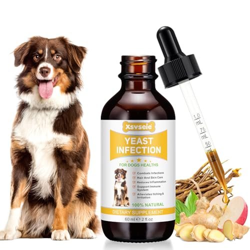Yeast Infection Treatment for Dogs, Xsvseie Dog Ear Infection Treatment Natural Yeast Treatment Drops for Dogs,Dog Herbal Supplement Soothing Irritation & Itching Discomfort for All Breeds & Size