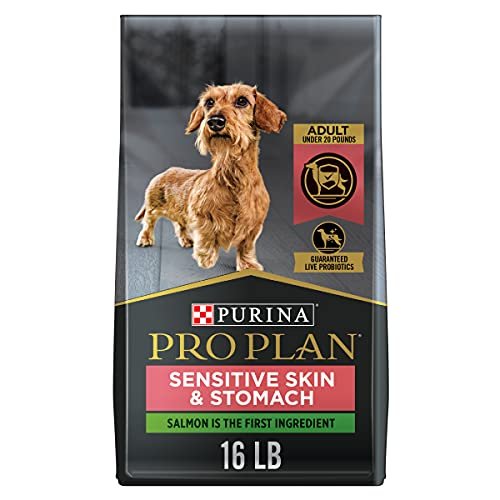 Purina Pro Plan Sensitive Skin and Stomach Dog Food Small Breed, Adult Salmon & Rice Formula - 16 lb. Bag