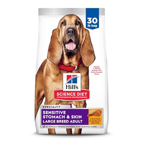 Hill's Science Diet Sensitive Stomach & Skin, Adult 1-5, Large Breed Stomach & Skin Sensitivity Support, Dry Dog Food, Chicken Recipe, 30 lb Bag