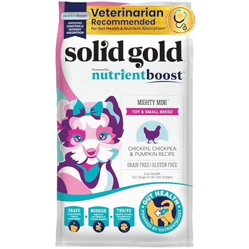 Solid Gold NutrientBoost Dry Dog Food Small Breeds - Made with Real Chicken - Grain & Gluten Free Small Breed Dog Food - 3.75 LB Bag